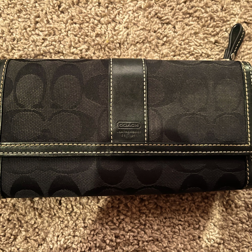 Coach checkbook wallet